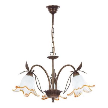 Luster na lancu BRAGA 3xE27/15W/230 bronzan