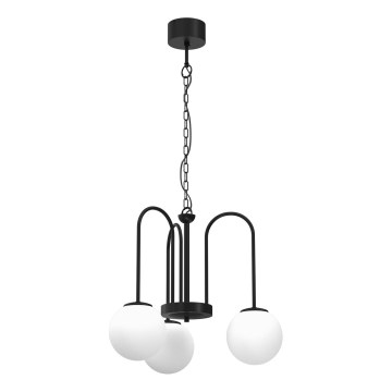 Luster na lancu CAMBRIDGE 3xE14/60W/230V crno
