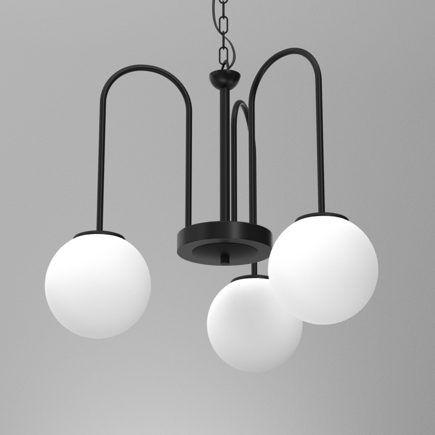 Luster na lancu CAMBRIDGE 3xE14/60W/230V crno