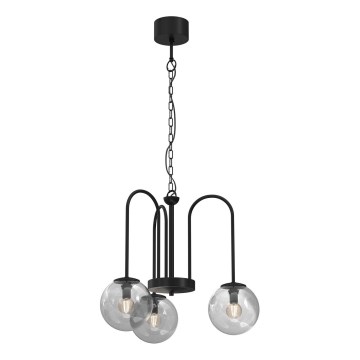 Luster na lancu CAMBRIDGE 3xE14/60W/230V crno