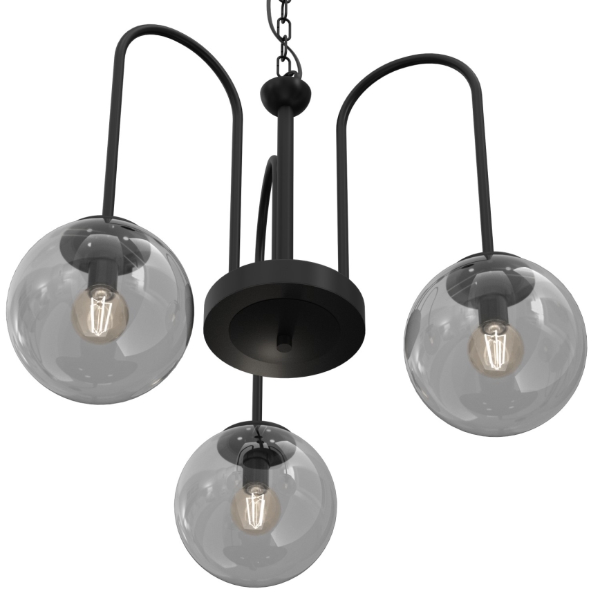 Luster na lancu CAMBRIDGE 3xE14/60W/230V crno