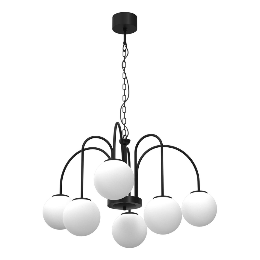 Luster na lancu CAMBRIDGE 6xE14/60W/230V crno