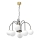 Luster na lancu CAMBRIDGE 6xE14/60W/230V crno/mesing