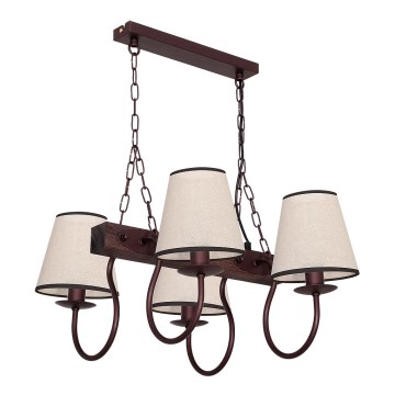 Luster na lancu CARIN 4xE14/60W/230V tamno
