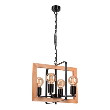 Luster na lancu CEDRIC 4xE27/60W/230V bukva/braon