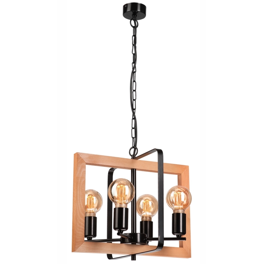 Luster na lancu CEDRIC 4xE27/60W/230V bukva/braon
