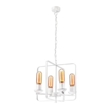Luster na lancu CEDRIC II 4xE27/60W/230V bela