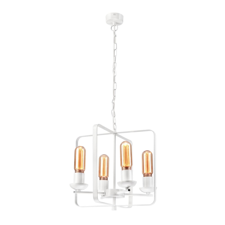 Luster na lancu CEDRIC II 4xE27/60W/230V bela