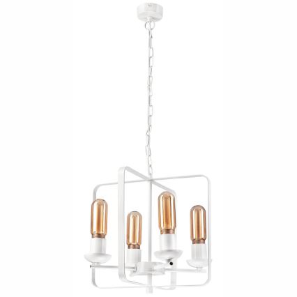 Luster na lancu CEDRIC II 4xE27/60W/230V bela