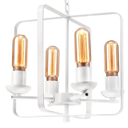 Luster na lancu CEDRIC II 4xE27/60W/230V bela