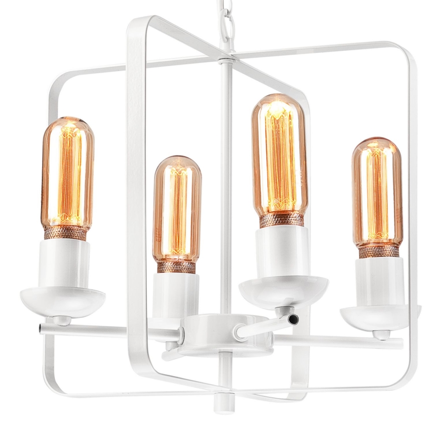 Luster na lancu CEDRIC II 4xE27/60W/230V bela