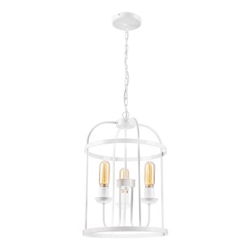 Luster na lancu CONSTANTINE 3xE27/60W/230V bela