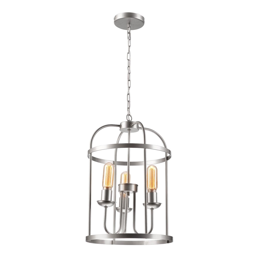 Luster na lancu CONSTANTINE 3xE27/60W/230V mat krom