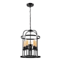 Luster na lancu CONSTANTINE 5xE27/60W/230V crno
