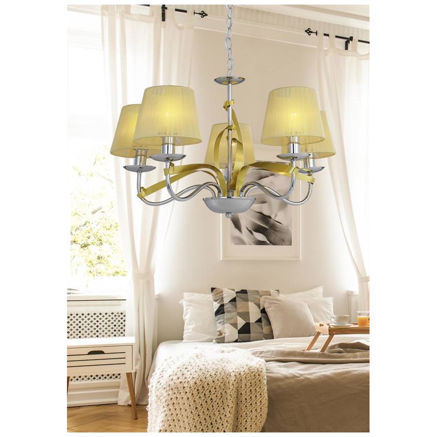 Luster na lancu DIVA 5xE14/40W/230V