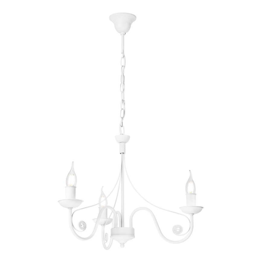 Luster na lancu DONATO 3xE14/40W/230V bela