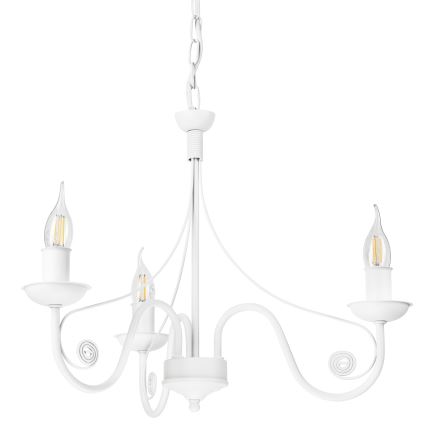 Luster na lancu DONATO 3xE14/40W/230V bela