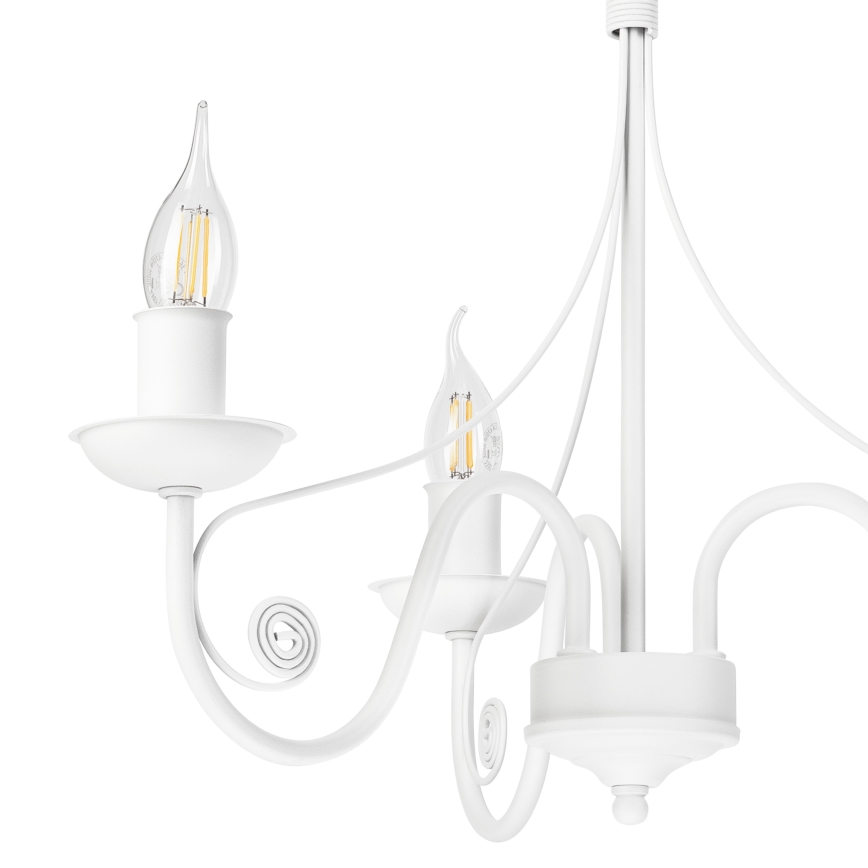 Luster na lancu DONATO 3xE14/40W/230V bela