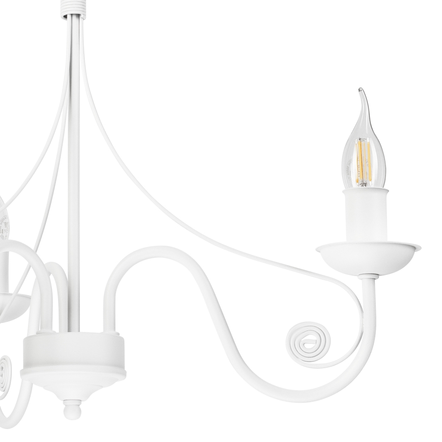 Luster na lancu DONATO 3xE14/40W/230V bela
