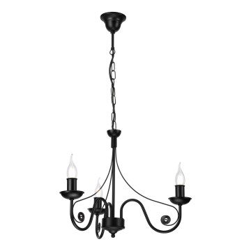 Luster na lancu DONATO 3xE14/40W/230V crno