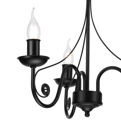 Luster na lancu DONATO 3xE14/40W/230V crno