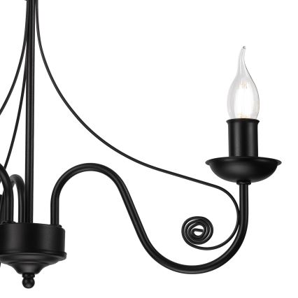 Luster na lancu DONATO 3xE14/40W/230V crno