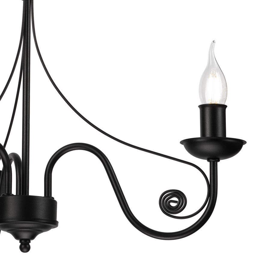 Luster na lancu DONATO 3xE14/40W/230V crno