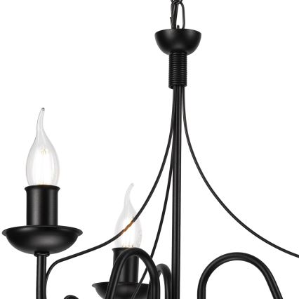 Luster na lancu DONATO 3xE14/40W/230V crno