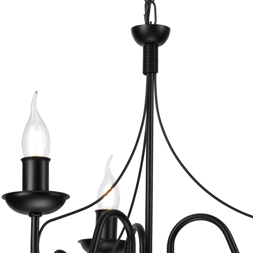 Luster na lancu DONATO 3xE14/40W/230V crno