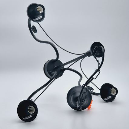 Luster na lancu DONATO 3xE14/40W/230V crno