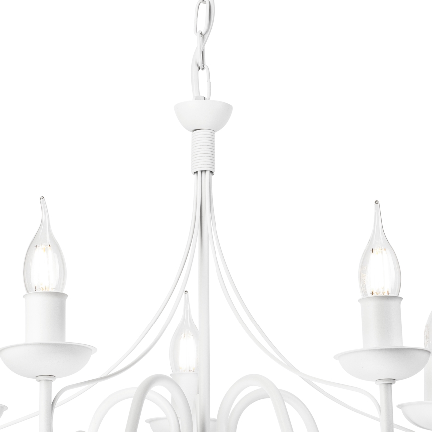 Luster na lancu DONATO 5xE14/40W/230V bela
