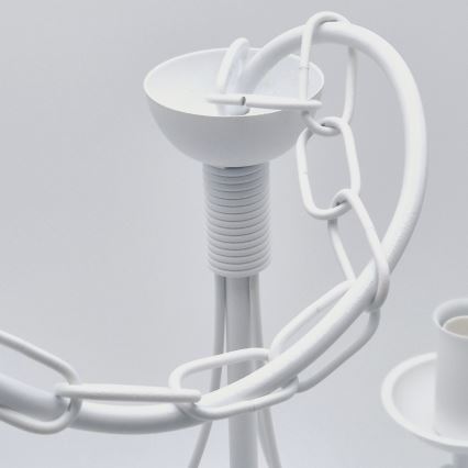 Luster na lancu DONATO 5xE14/40W/230V bela