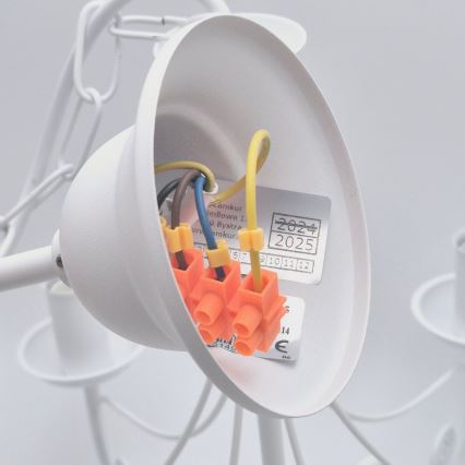 Luster na lancu DONATO 5xE14/40W/230V bela