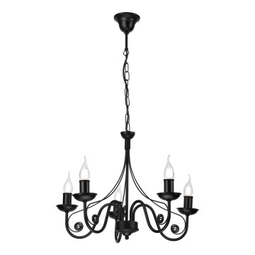 Luster na lancu DONATO 5xE14/40W/230V crno