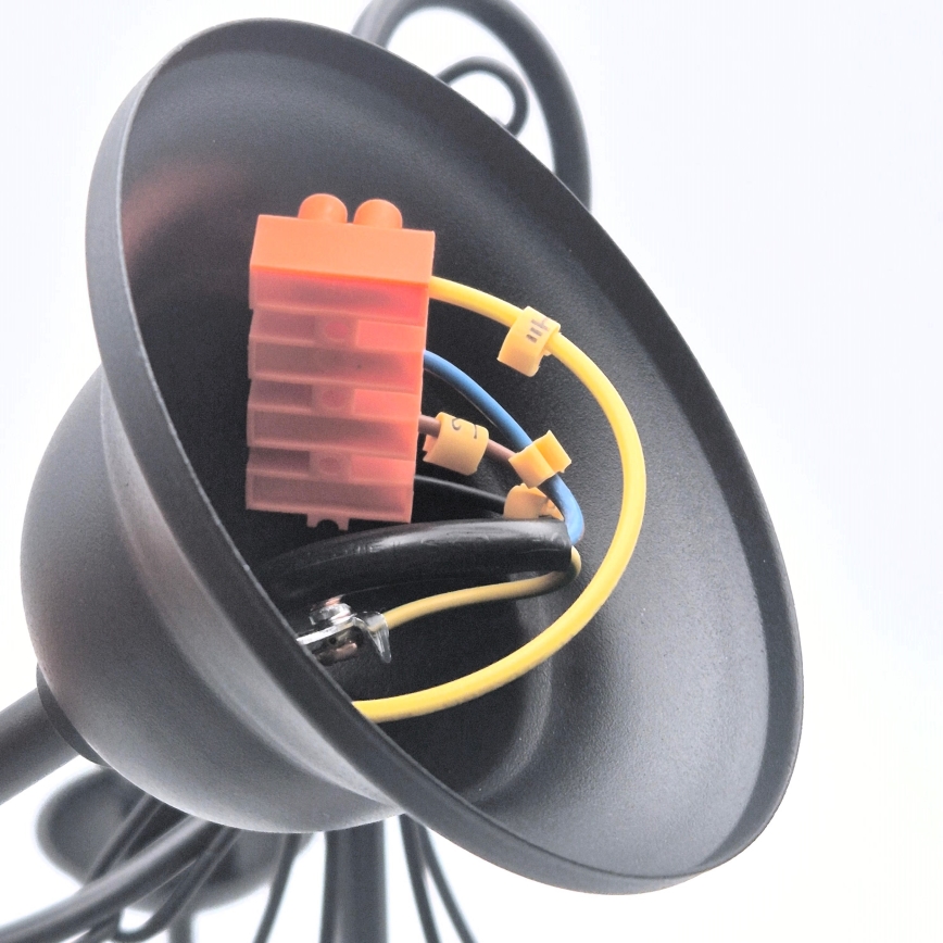 Luster na lancu DONATO 5xE14/40W/230V crno