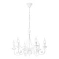 Luster na lancu DONATO 6xE14/40W/230V bela