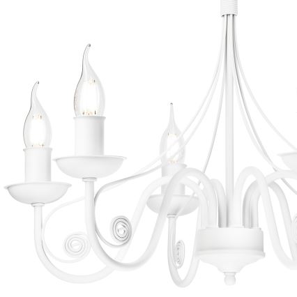 Luster na lancu DONATO 6xE14/40W/230V bela