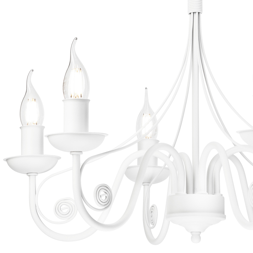 Luster na lancu DONATO 6xE14/40W/230V bela