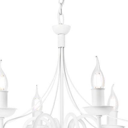 Luster na lancu DONATO 6xE14/40W/230V bela