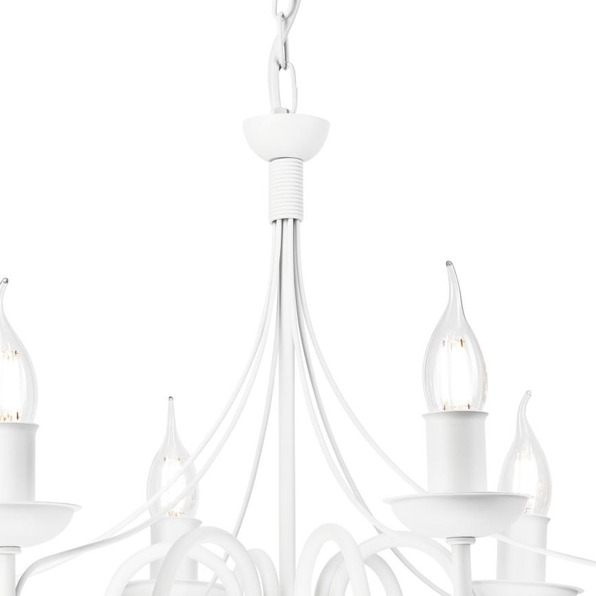 Luster na lancu DONATO 6xE14/40W/230V bela