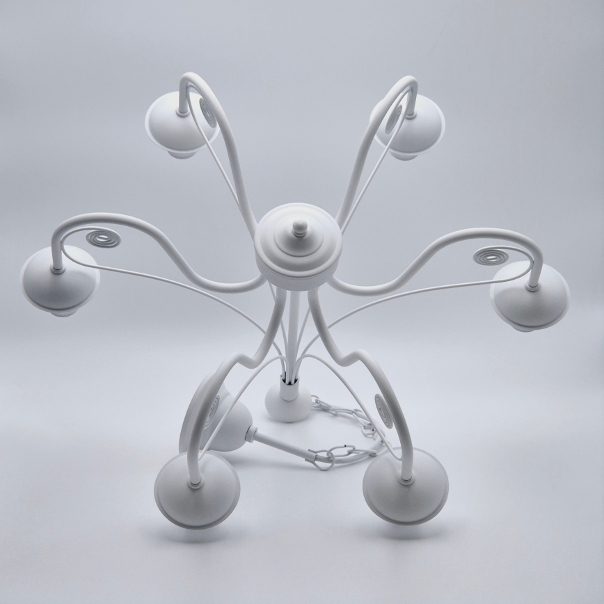 Luster na lancu DONATO 6xE14/40W/230V bela
