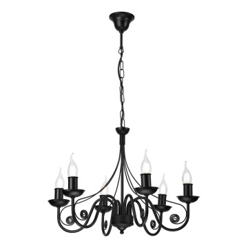 Luster na lancu DONATO 6xE14/40W/230V crno