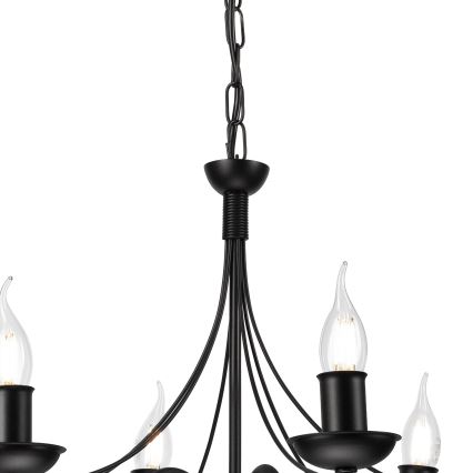 Luster na lancu DONATO 6xE14/40W/230V crno