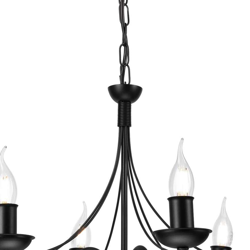 Luster na lancu DONATO 6xE14/40W/230V crno