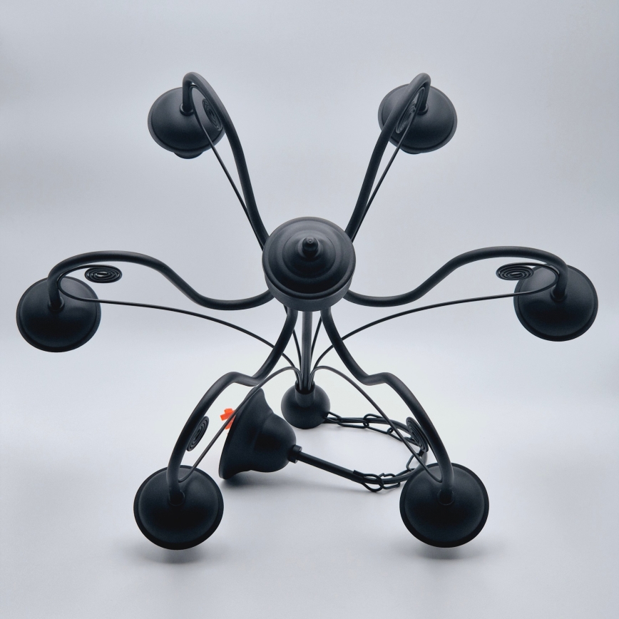 Luster na lancu DONATO 6xE14/40W/230V crno