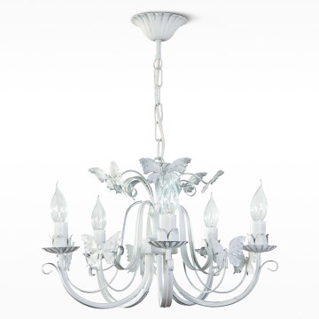 Luster na lancu FARFALA 5xE14/40W/230V patina