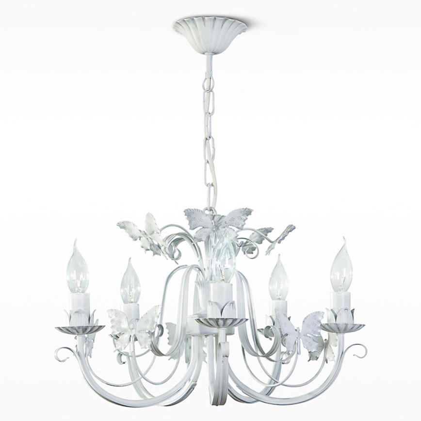 Luster na lancu FARFALA 5xE14/40W/230V patina