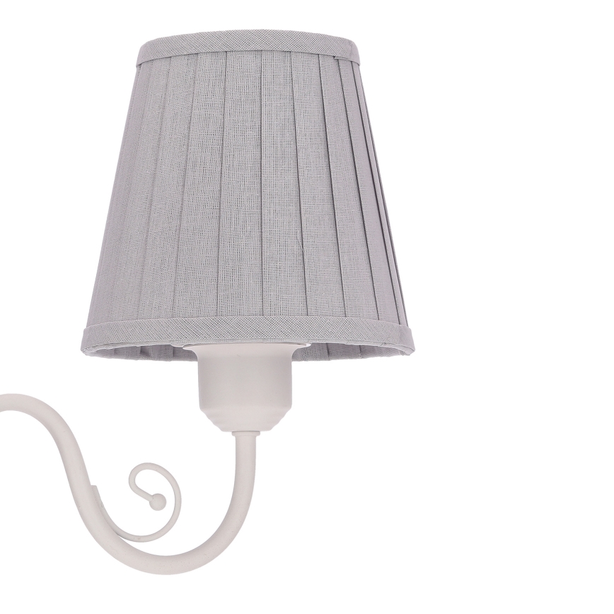 Luster na lancu FIREZ 3xE27/40W/230V bela/sivo