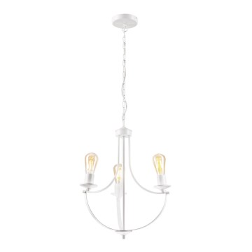 Luster na lancu GINA 3xE27/60W/230V bela