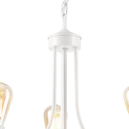 Luster na lancu GINA 3xE27/60W/230V bela